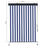 immagine-3-easycomfort-easycomfort-tenda-avvolgibile-a-rullo-impermeabile-funzionamento-manovella-bianco-e-blu-140-x-200-cm-ean-8054144137322