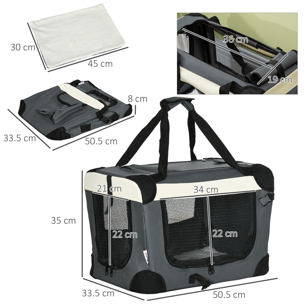 immagine-3-easycomfort-easycomfort-trasportino-per-cani-toy-e-gatti-fino-4kg-pieghevole-con-3-aperture-e-cuscino-50-5x33-5x35cm-grigio