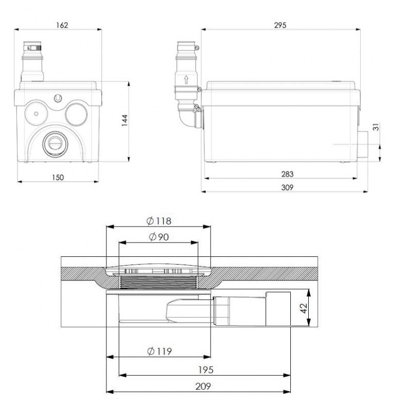 immagine-3-sfa-pompa-di-scarico-per-acque-chiare-sfa-sanishower-flat-per-piatto-doccia-e-lavabo-ean-3308815061016