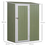 immagine-4-easycomfort-easycomfort-casetta-da-giardino-porta-utensili-in-lamiera-di-acciaio-capanno-da-giardino-in-acciaio-con-porte-scorrevoli-143x89x186cm-verde-chiaro-ean-8054144139067