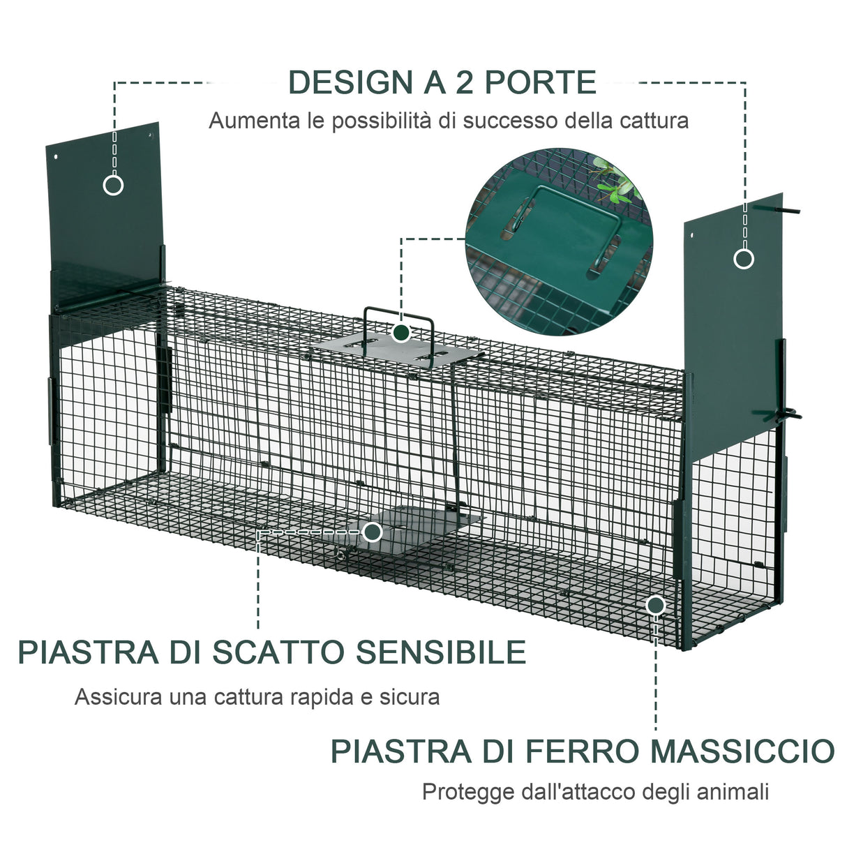 immagine-4-easycomfort-easycomfort-gabbia-trappola-per-animali-vivi-con-doppia-porta-trappola-per-conigli-gatti-e-piccoli-animali-100x25x28cm-ean-8054111840934