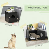immagine-4-easycomfort-easycomfort-lettiera-per-gatti-con-porta-magnetica-e-piano-dappoggio-in-mdf-e-truciolato-48-5x53x51-5-cm-nera