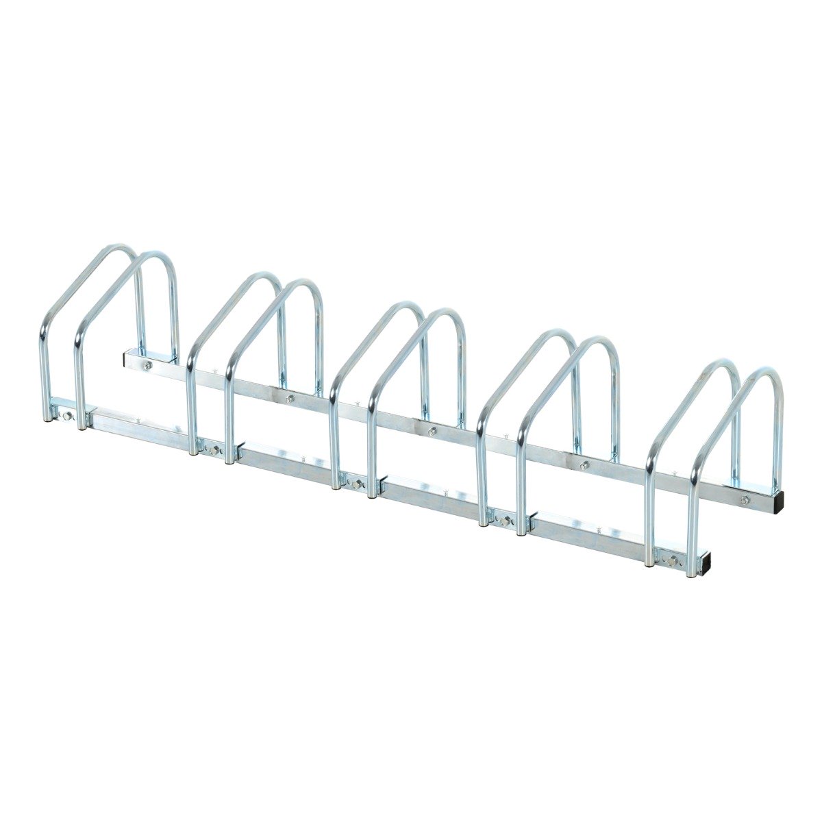 immagine-4-easycomfort-easycomfort-rastrelliera-portabiciclette-per-5-biciclette-tubi-dacciaio-argento-ean-8054111841801