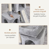 immagine-5-easycomfort-easycomfort-albero-tiragraffi-per-gatti-con-pali-in-sisal-lettino-e-2-casette-59x39x83cm-grigio
