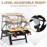 immagine-5-easycomfort-easycomfort-banco-da-lavoro-pieghevole-con-altezza-regolabile-4-morsetti-e-fori-per-utensili-nero
