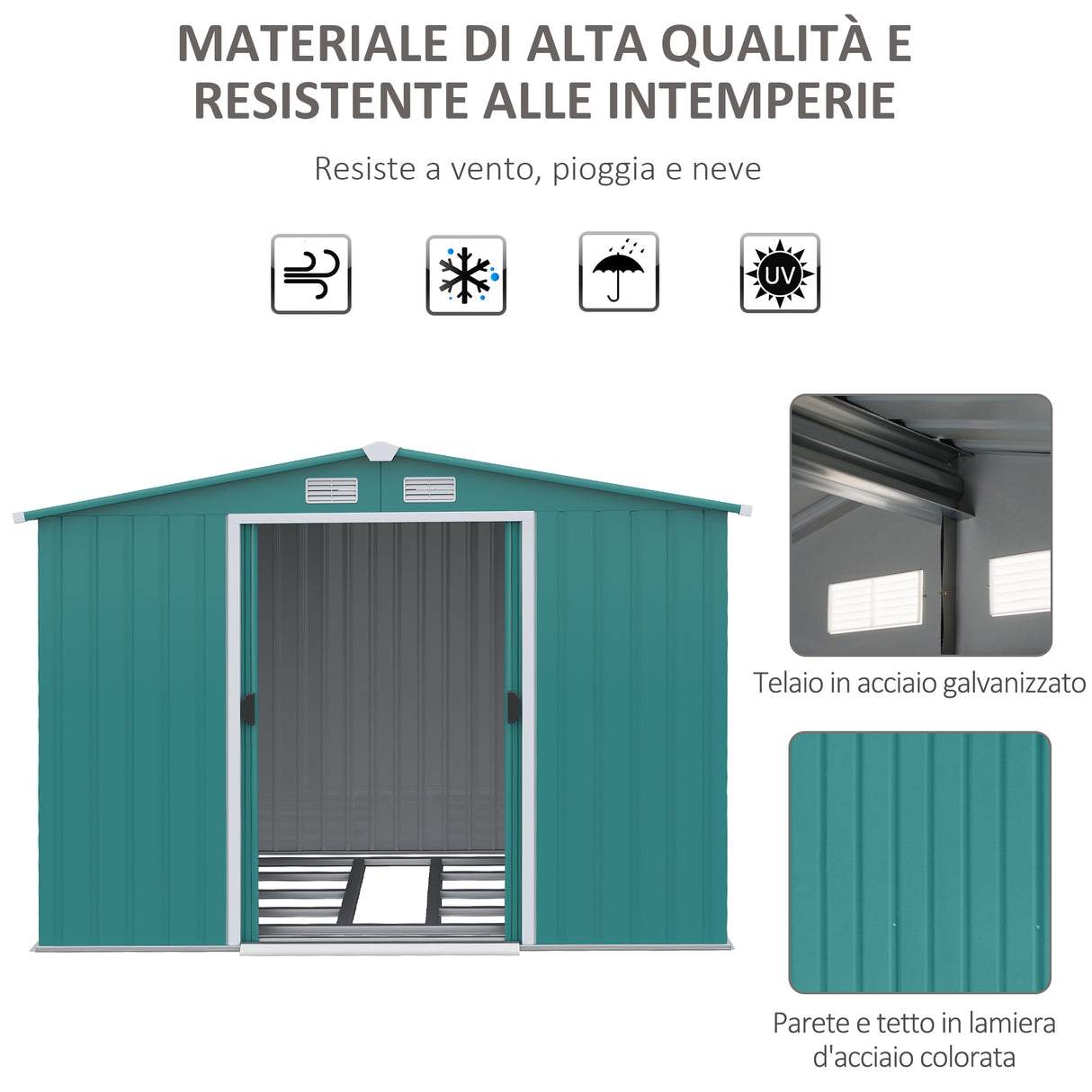 immagine-5-easycomfort-easycomfort-casetta-da-giardino-porta-utensili-in-lamiera-di-acciaio-con-porte-scorrevoli-260x206x179-cm-verde