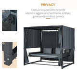 immagine-5-easycomfort-easycomfort-dondolo-letto-e-pergola-3-in-1-con-tetto-regolabile-e-tende-acciaio-e-rattan-pe-235x150x210cm-grigio-scuro