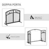 immagine-5-easycomfort-easycomfort-parascintille-per-camino-in-metallo-nero-con-2-porte-chiusura-a-clip-99x35x80cm-nero