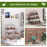immagine-6-easycomfort-easycomfort-fioriera-da-esterno-a-3-livelli-in-metallo-per-piante-fiori-e-soprammobili-60-5x59-5x95-5-cm-marrone