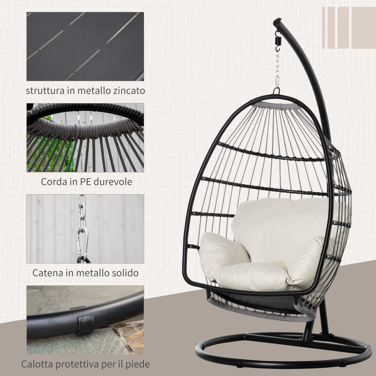 immagine-7-easycomfort-easycomfort-poltrona-sospesa-con-cuscino-e-struttura-in-metallo-per-giardino-e-soggiorno-101x101x188cm-nero