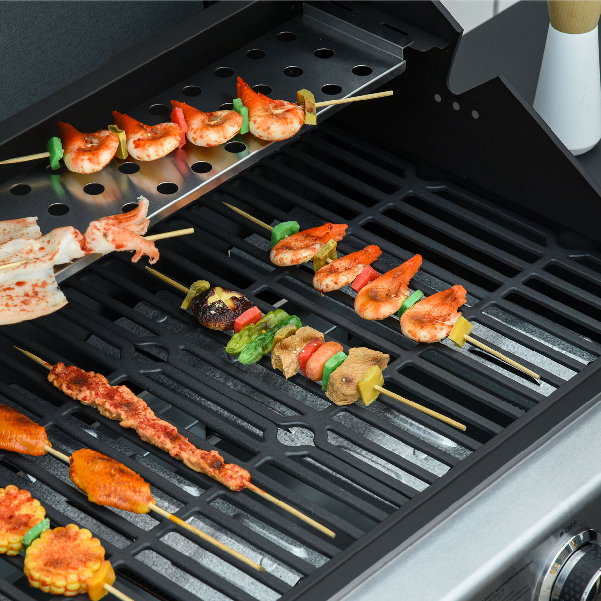 immagine-8-easycomfort-easycomfort-barbecue-gas-con-coperchio-e-5-bruciatori-totali-da-15-2kw-termometro-mensola-e-4-ruote-128x50x113cm-nero-e-acciaio