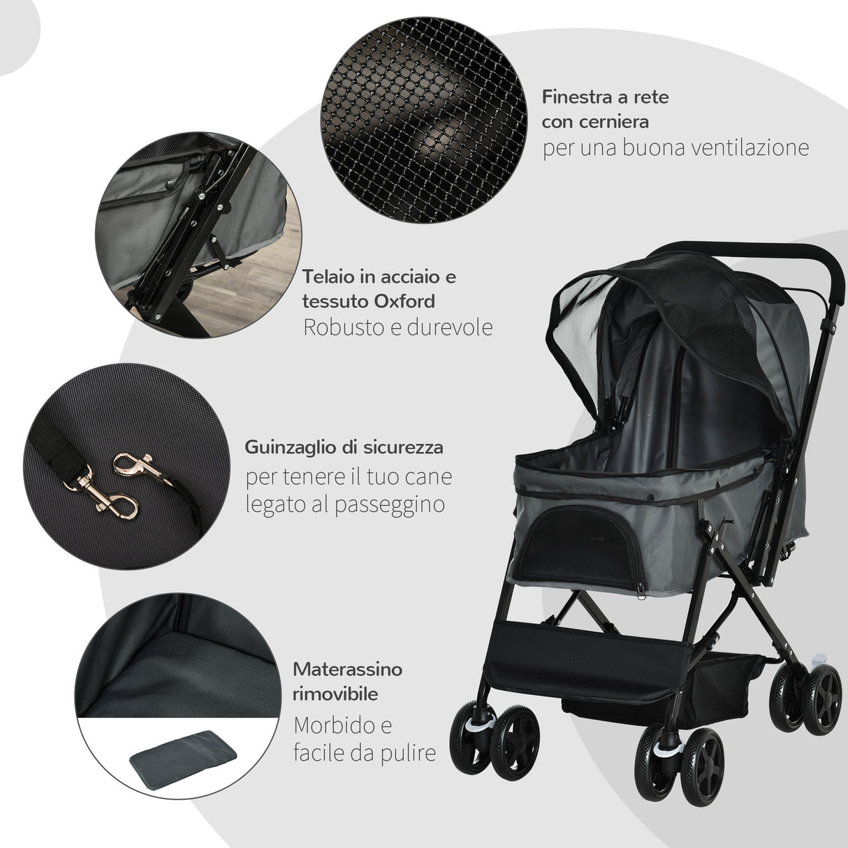 immagine-8-easycomfort-easycomfort-passeggino-per-cani-piccoli-pieghevole-con-maniglione-girevole-e-cestino-portaoggetti-76-5x52x95-cm-grigio