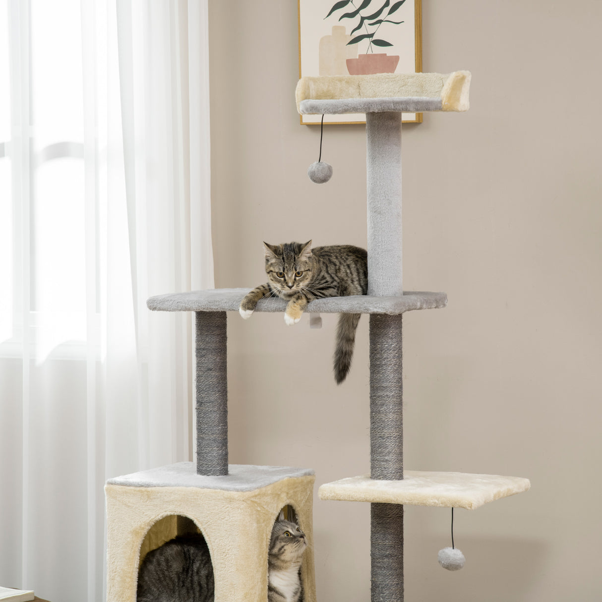 immagine-9-easycomfort-easycomfort-tiragraffi-per-gatti-alto-156cm-con-lettino-casetta-e-pali-tiragraffi-in-sisal